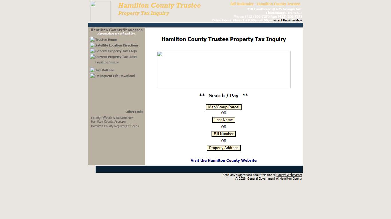 HC Trustee Property Tax Inquiry